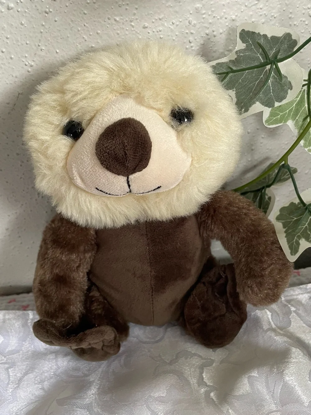 The Petting Zoo Sea Otter Plush 9” Brown Cream Stuffed Animal